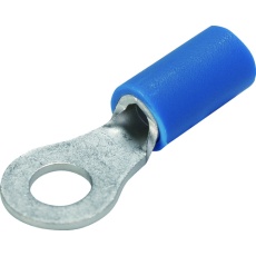 【T-RAV2-4-B】絶縁被覆付圧着端子 ストレート形 丸形(100個入)