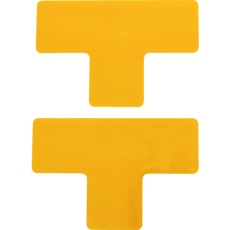 【DFST-Y】耐久フロアサインズT型 Mサイズ 黄2枚(1シート)