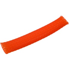 【BTC-12-OR】カラー編組チューブ 自然折径13mm 長さ10m 1巻 橙