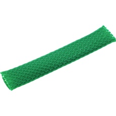 【BTC-19-GN】カラー編組チューブ 自然折径22mm 長さ10m 1巻 緑