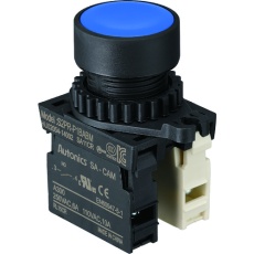 【25P-1A1BM-B】押しボタンスイッチ Φ25 1a-1b 青