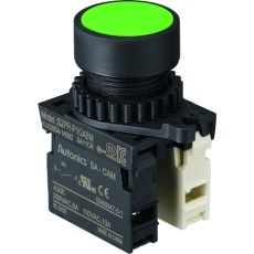 【25P-1A1BM-GN】押しボタンスイッチ Φ25 1a-1b 緑