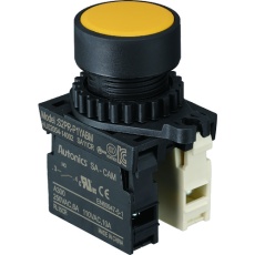 【25P-1A1BM-Y】押しボタンスイッチ Φ25 1a-1b 黄