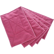 【MFCT5P-R】マイクロファイバーカラー雑巾(5枚入) 赤