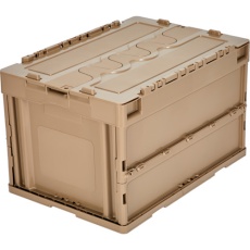 【CT50-CYT】蓋つき折りたたみコンテナ 50L コヨーテ