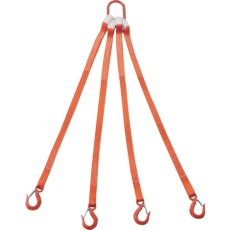 【G25-4P10-0.86】4本吊ベルトスリングセット 25mm幅X1m 吊り角度60°時荷重0.86t(最大使用荷重1t)
