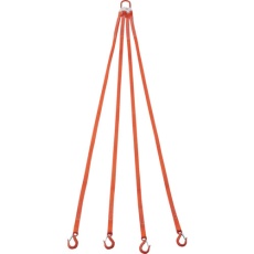 【G25-4P20-0.86】4本吊ベルトスリングセット 25mm幅X2m 吊り角度60°時荷重0.86t(最大使用荷重1t)