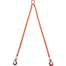 【G25-2P15】2本吊ベルトスリングセット 25mm幅X1.5m 吊り角度60°時荷重0.86t(最大使用荷重1t)
