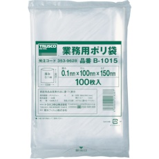 【B-1015】厚手ポリ袋 縦150X横100Xt0.1 透明 (100枚入)