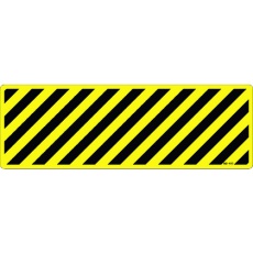 【101155】緑十字 路面標示ステッカー 黄/黒(トラ柄) 路面-605D 200×600mm 滑り止めタイプ
