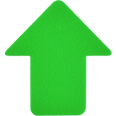 【403041】緑十字 路面表示ステッカー 矢印型 緑 QCA-G 76×70mm 10枚組 PVC
