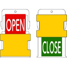 【AIST5-EN】IM スライド表示タグ OPEN CLOSE (OPEN - 赤地に白 / CLOSE - 緑字に白)