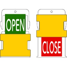 【AIST6-EN】IM スライド表示タグ OPEN CLOSE (OPEN - 緑地に白 / CLOSE - 赤字に白)