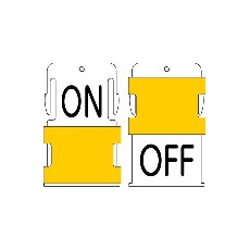 【AIST-27】IM スライド表示タグ ON OFF (ON - 黒文字 / OFF - 黒文字)