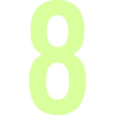 【AILUMI50-8】IM 中輝度蓄光カッテイング文字 数字 8