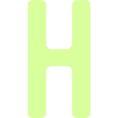 【AILUMI50-H】IM 中輝度蓄光カッテイング文字 英字 H