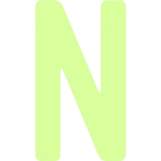 【AILUMI50-N】IM 中輝度蓄光カッテイング文字 英字 N
