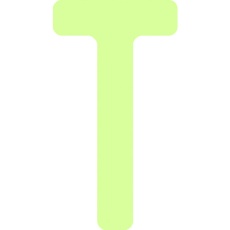 【AILUMI50-T】IM 中輝度蓄光カッテイング文字 英字 T