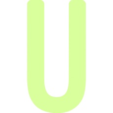 【AILUMI50-U】IM 中輝度蓄光カッテイング文字 英字 U