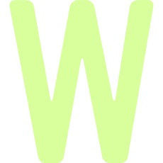 【AILUMI50-W】IM 中輝度蓄光カッテイング文字 英字 W