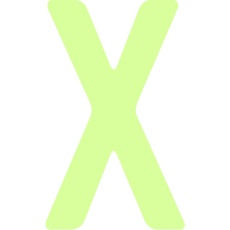 【AILUMI50-X】IM 中輝度蓄光カッテイング文字 英字 X