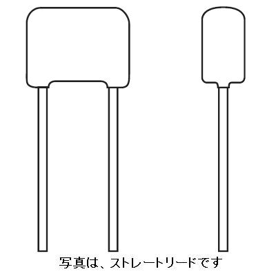 【MMT50J225*10】積層メタライズドポリエステルフィルムコンデンサー 50V 2.2μF(10個入)