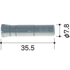 【DCB60】E‐FORCE コレットチャック(Φ6.0mm) ロータリー Φ6タイプ専用