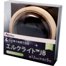 【NB-1205B】日東エルマテ 中輝度蓄光テープ JIS-JB級 0.25mm×12mm×5m グリーン