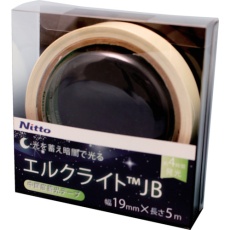 【NB-1906B】日東エルマテ 中輝度蓄光テープ JIS-JB級 0.25mm×19mm×5m グリーン
