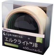 【NB-5005B】日東エルマテ 中輝度蓄光テープ JIS-JB級 0.25mm×50mm×5m グリーン