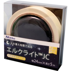 【NB-2405C】日東エルマテ 高輝度蓄光テープ JIS-JC級 0.3mm×24mm×5m グリーン