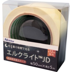 【NB-5005D】日東エルマテ 超高輝度蓄光テープ JIS-JD級 0.6mm×50mm×5m グリーン