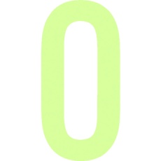 【AILUMI50-0】IM 中輝度蓄光カッテイング文字 数字 0