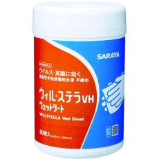 【42380】サラヤ 速乾性手指消毒剤含浸不織布 ウィル・ステラVHウェットシート 80枚