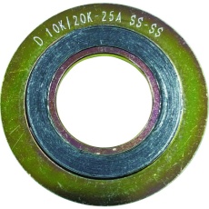 【D1000-10K-15A-4.5T-SS-SS-GR】ダイコー グラファイト系渦巻き型ガスケット内(SS400) 呼び径(A):15