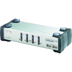 【CS1734A】ATEN KVMP[[TM上]]スイッチ 4ポート/USB/VGA/オーディオ/USB2.0ハブ2ポート
