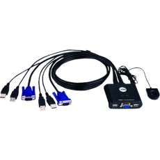 【CS22U】ATEN KVMスイッチ 2ポート/USB/ ケーブル一体型