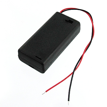 【SBH3213AS】電池ケース(単3×2本、スイッチ/フタ/リード線付き)