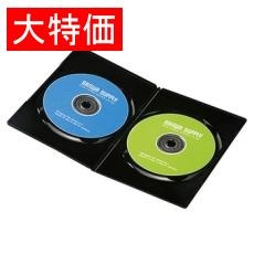 【DVD-TU2-10BK】【在庫処分セール】スリムDVDトールケース(2枚収納)