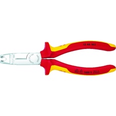 【1346-165】KNIPEX ニッパー機能付きワイヤストリッパー(絶縁タイプ) 165mm