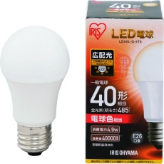 【LDA5L-G-4T5】IRIS LED電球 E26広配光タイプ 40形相当 電球色 485lm