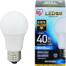 【LDA4N-G-4T5】IRIS 567945 LED電球 E26広配光タイプ 40形相当 昼白色 485lm