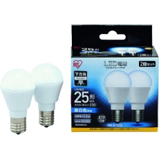 【LDA2N-H-E17-2T52P】IRIS LED電球2個セット E17直下タイプ 25形相当 昼白色