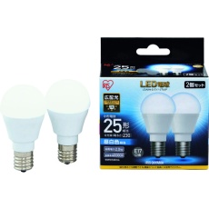【LDA2N-G-E17-2T52P】IRIS LED電球2個セット E17広配光タイプ 25形相当 昼白色
