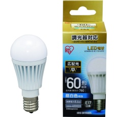 【LDA8N-G-E17/D-6V3】IRIS 567985 LED電球 E17広配光タイプ 調光器対応 60形相当 昼白色