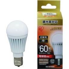 【LDA9L-G-E17/D-6V3】IRIS LED電球 E17広配光タイプ 調光器対応 60形相当 電球色