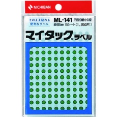 【ML-1413】ニチバン マイタックラベル(カラーラベル)ML-1413緑 丸5mm