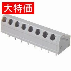 【ML-950-8P】【在庫処分セール】プリント基板用スクリューレス端子台5mmピッチ7A300V8極ライトアングル