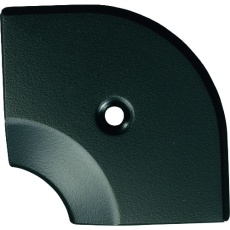 【20-112LBL52】ASSIST 床金物20-112LBLヘの字押えコーナー アルミブラック 入隅 53×53mm