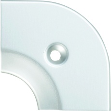 【20-111LS52】ASSIST 床金物20-111LSヘの字押えコーナー アルミシルバー 入隅 43×43mm